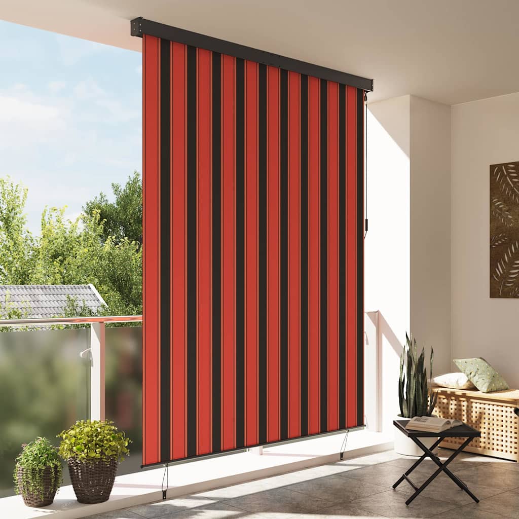 Outdoor Roller Blind Orange and brown 200 x 250 cm Fabric