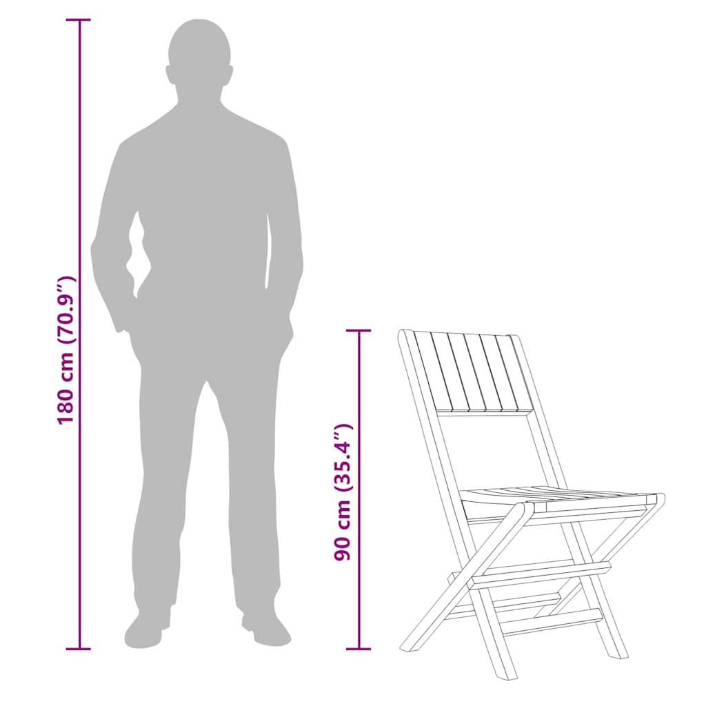 Folding Garden Chairs 4 pcs 47x61x90 cm Solid Wood Teak