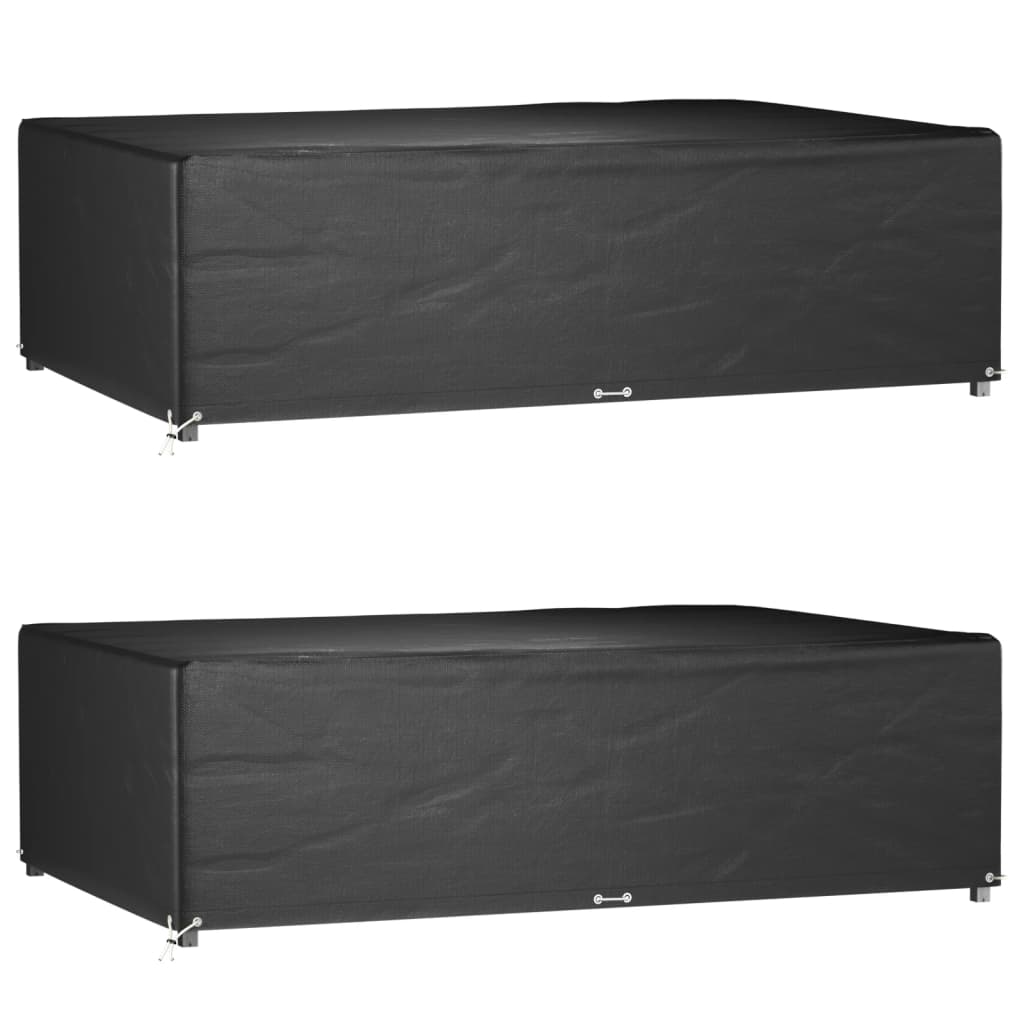 Garden Furniture Covers 2 pcs 12 Eyelets 227x152x65 cm Rectangular