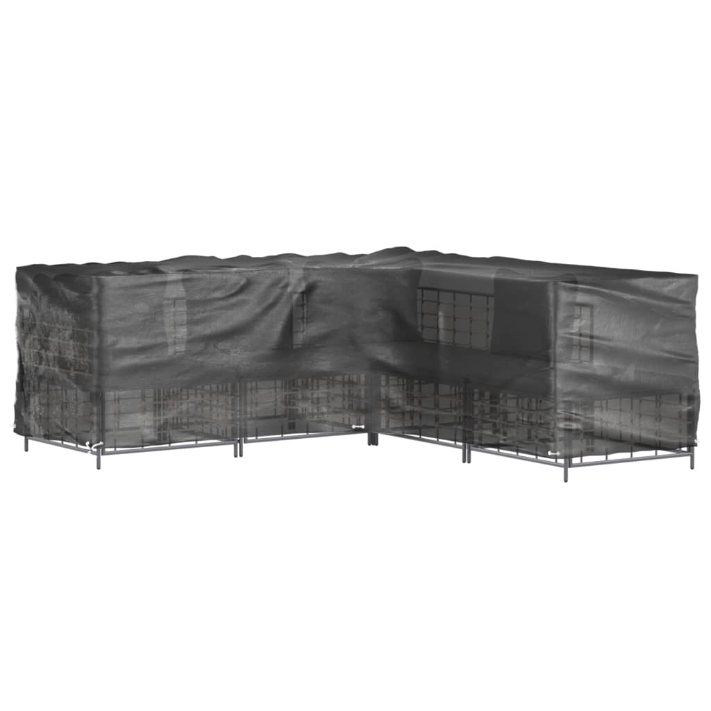 L-Shaped Garden Furniture Covers 2 pcs 16 Eyelets 285x285x90 cm