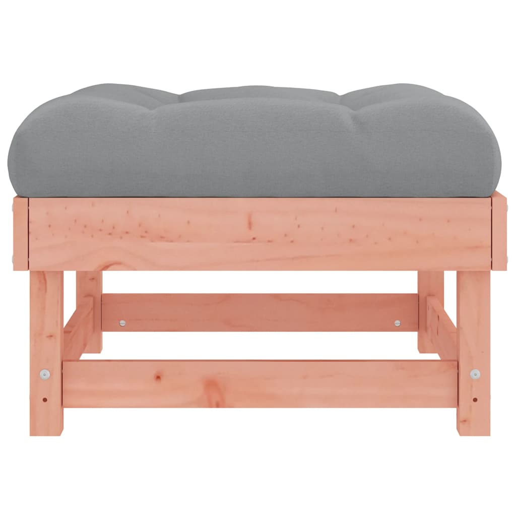 Garden Footstool with Cushion Solid Wood Douglas