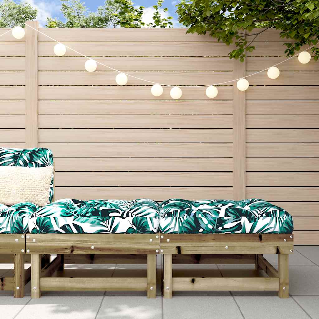 Garden Footstools with Cushions 2pcs Impregnated Wood Pine