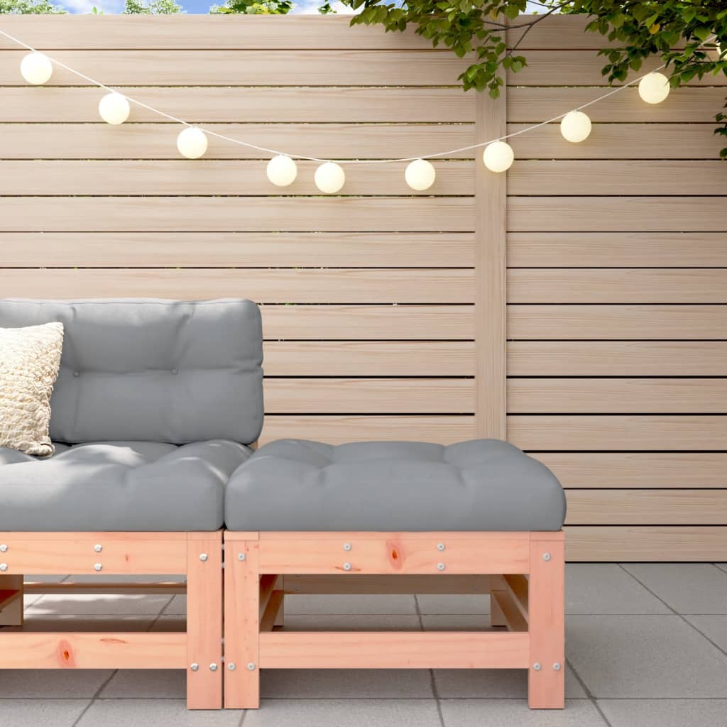 Garden Footstool with Cushion Solid Wood Douglas