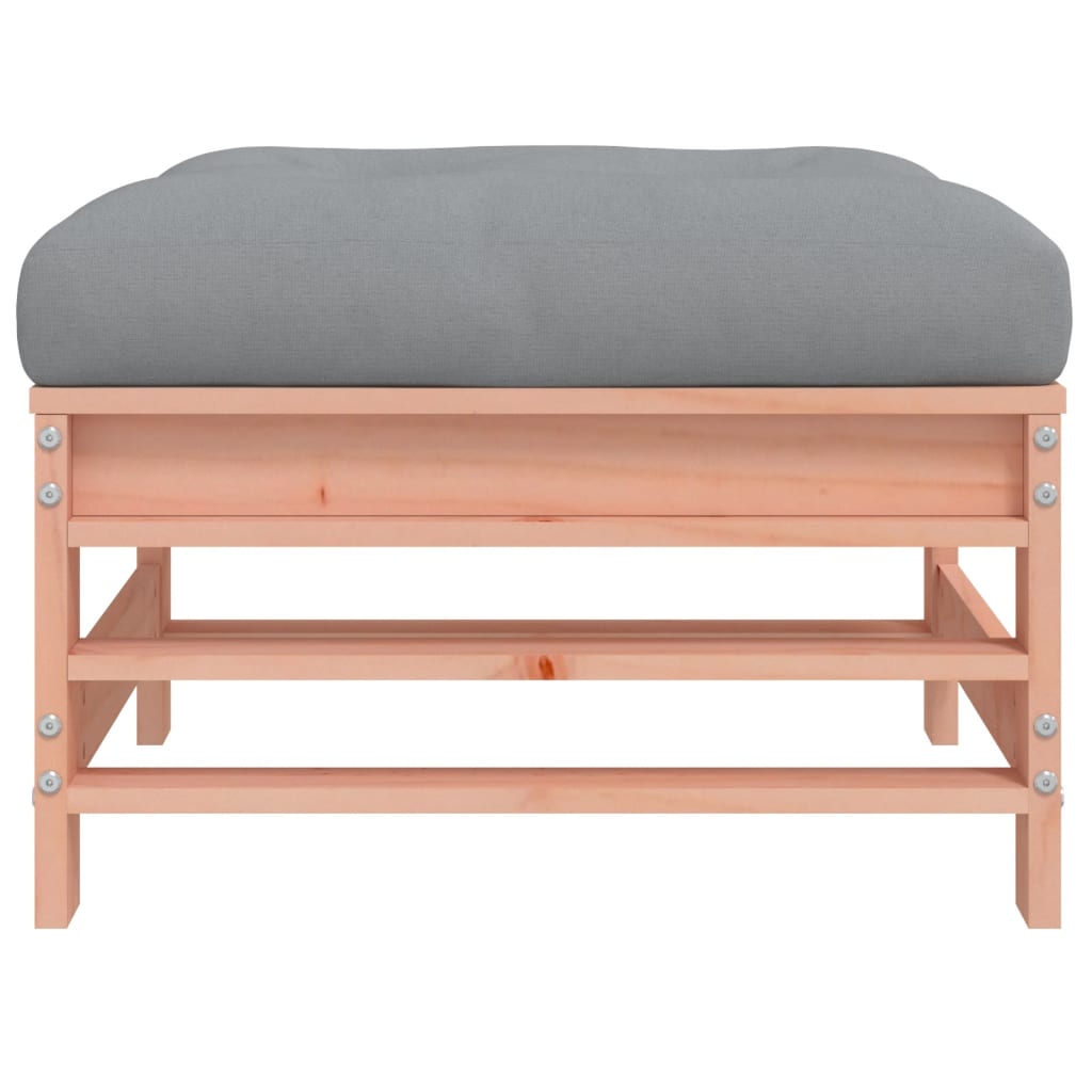 Garden Footstools with Cushions 2pcs Solid Wood Douglas