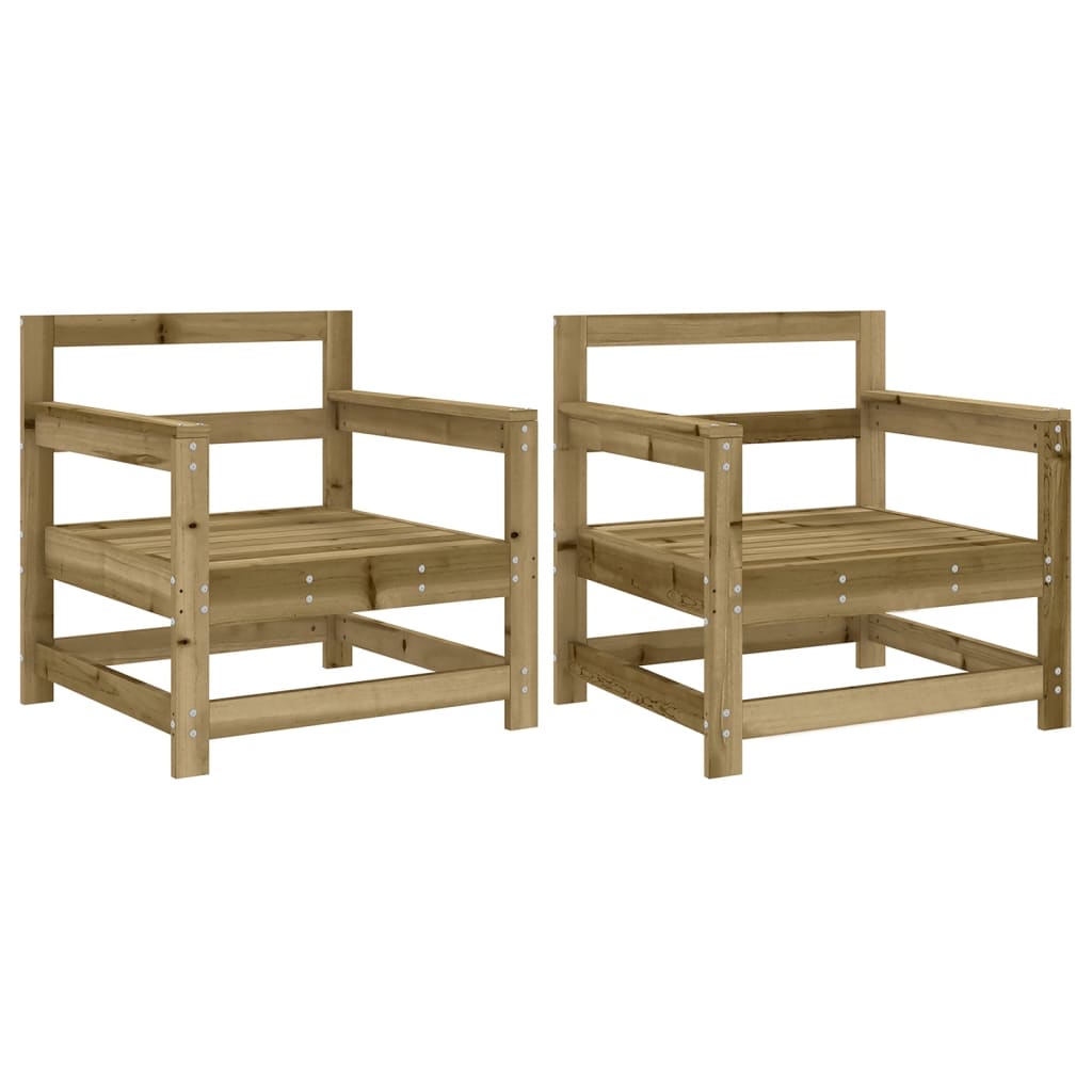 Garden Chairs 2 pcs Impregnated Wood Pine