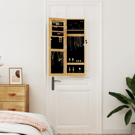 Mirror Jewellery Cabinet Wall Mounted 30X8.5X90 Cm