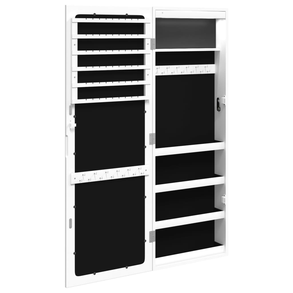 Mirror Jewellery Cabinet With Led Lights Wall Mounted