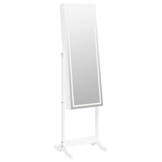 Mirror Jewellery Cabinet With Led Lights Free Standing