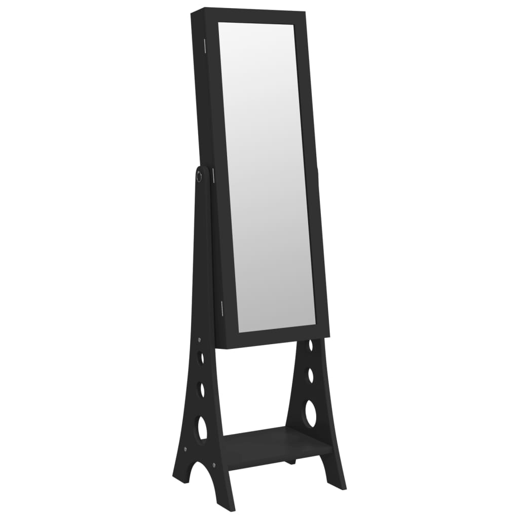 Mirror Jewellery Cabinet With Led Lights Free Standing