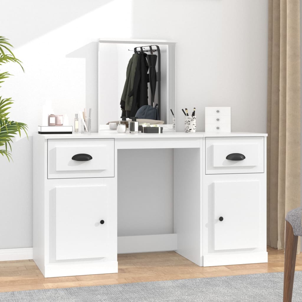 Dressing Table With Mirror 130X50X132.5 Cm