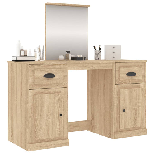 Dressing Table With Mirror 130X50X132.5 Cm
