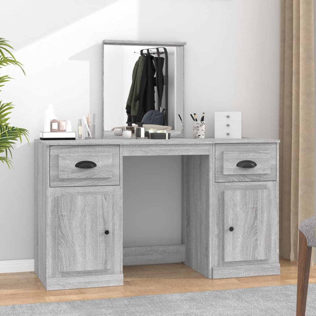Dressing Table With Mirror 130X50X132.5 Cm
