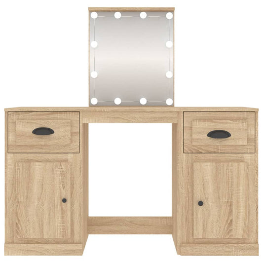 Dressing Table With Led 130X50X132.5 Cm