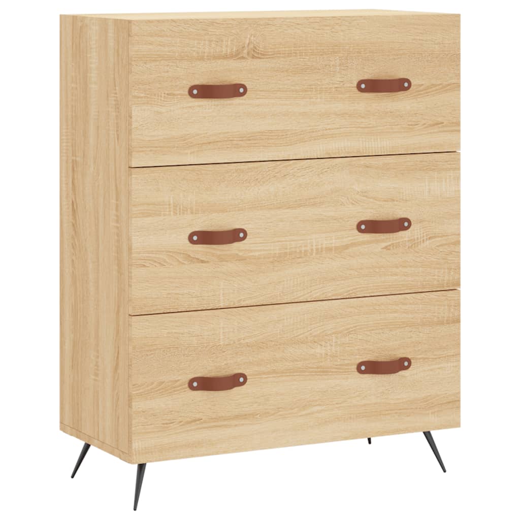 Chest of Drawers Sonoma Oak 69.5x34x90 cm Engineered Wood