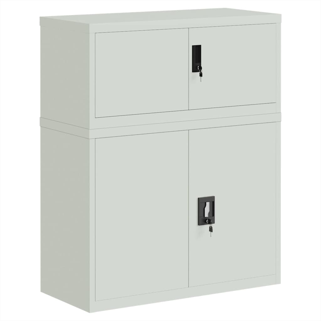 File Cabinet Light Grey 90x40x110 cm Steel