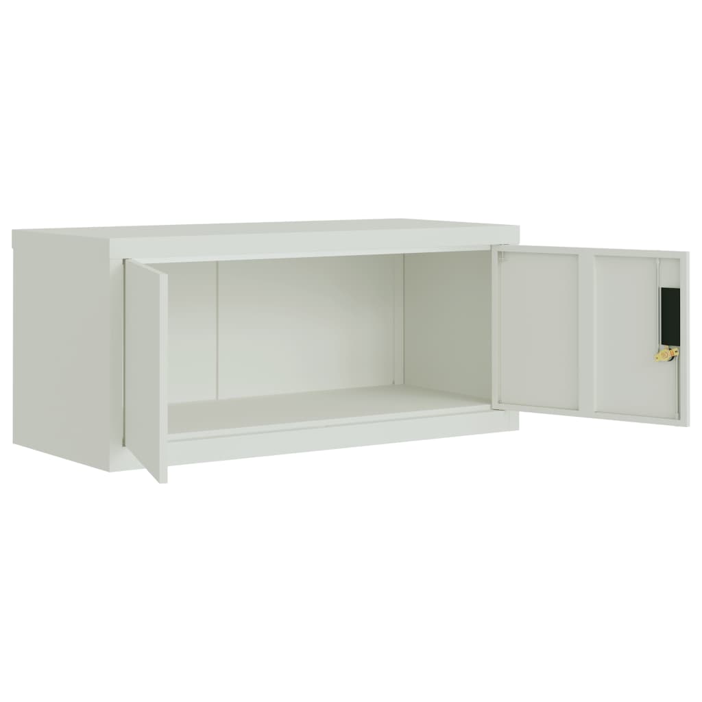 File Cabinet Light Grey 90x40x110 cm Steel