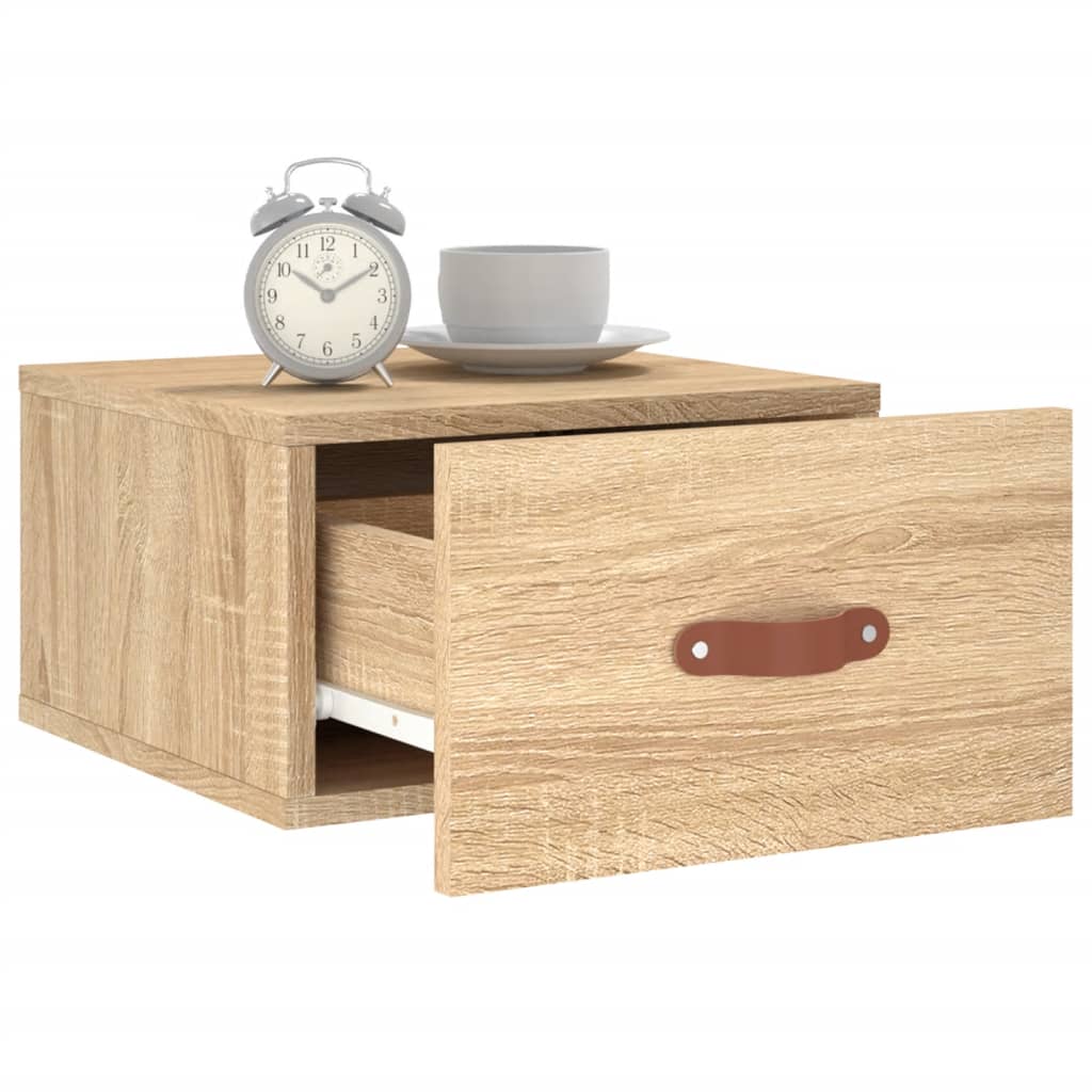 Wall-mounted Bedside Cabinet Sonoma Oak 35x35x20 cm