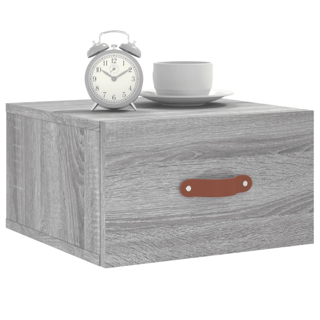 Wall-mounted Bedside Cabinet Grey Sonoma 35x35x20 cm
