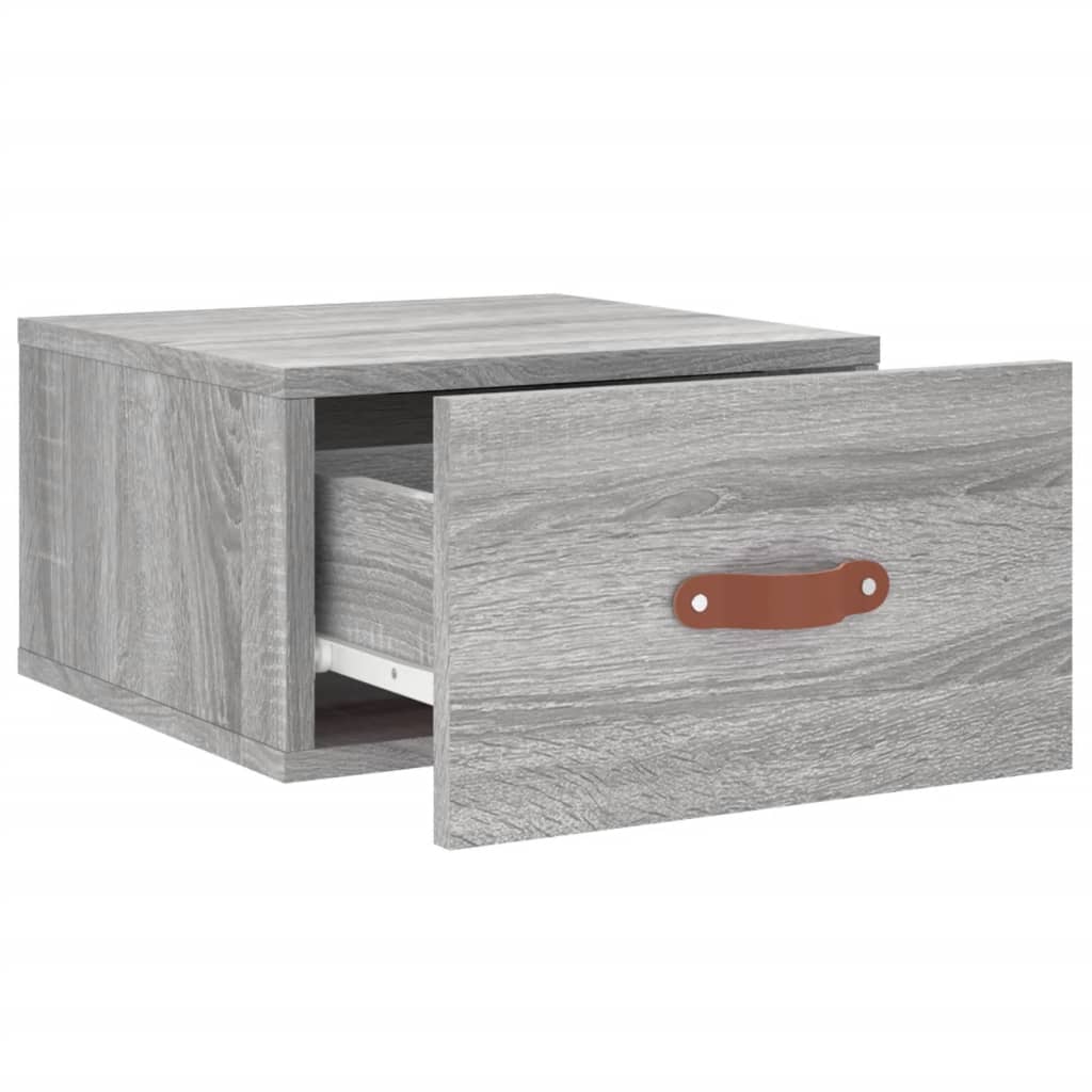 Wall-mounted Bedside Cabinet Grey Sonoma 35x35x20 cm