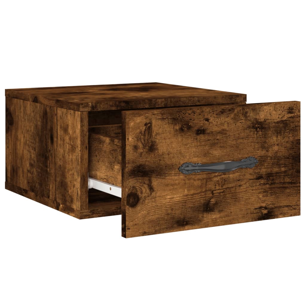 Wall-mounted Bedside Cabinets 2 pcs Smoked Oak 35x35x20 cm
