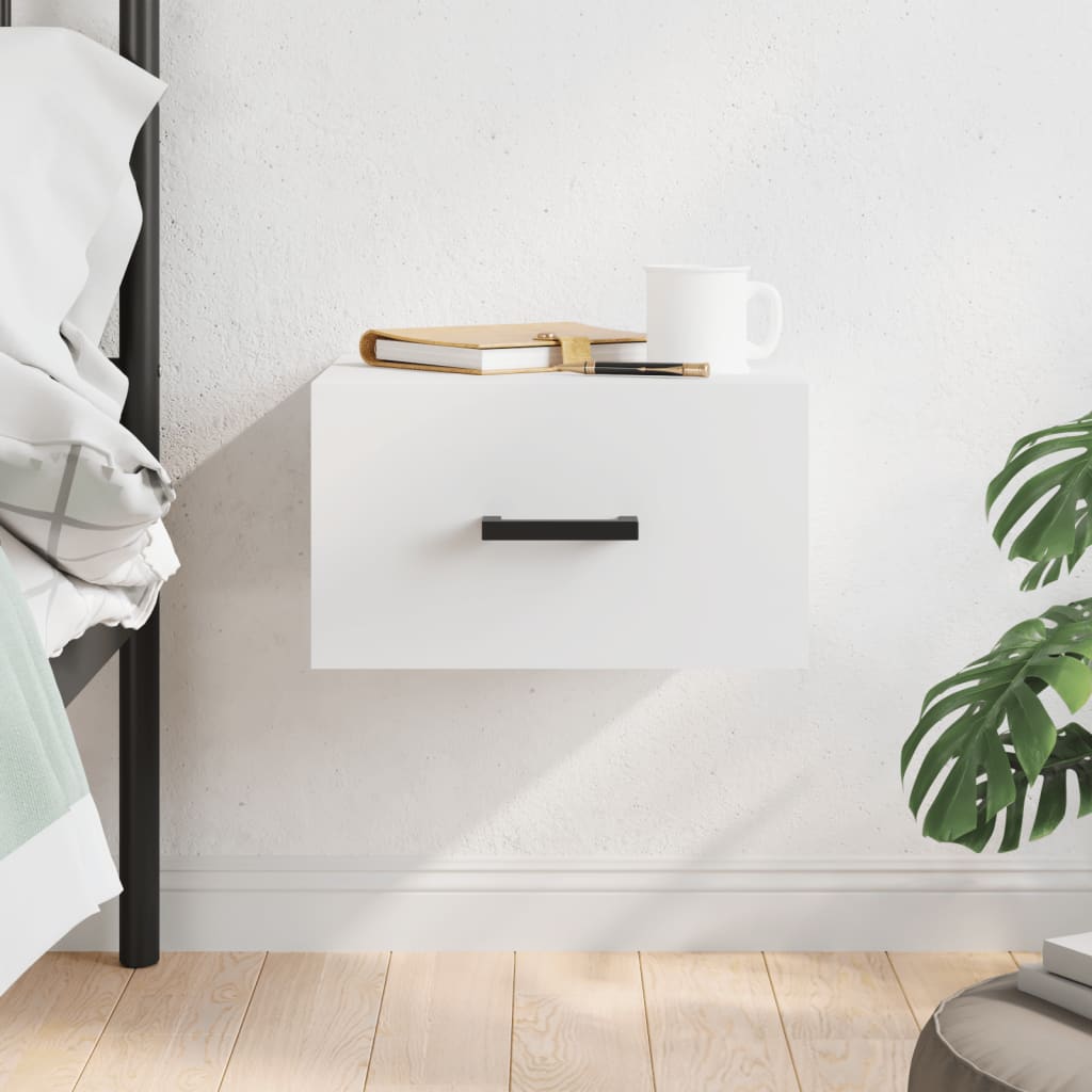 Wall-mounted Bedside Cabinet White 35x35x20 cm