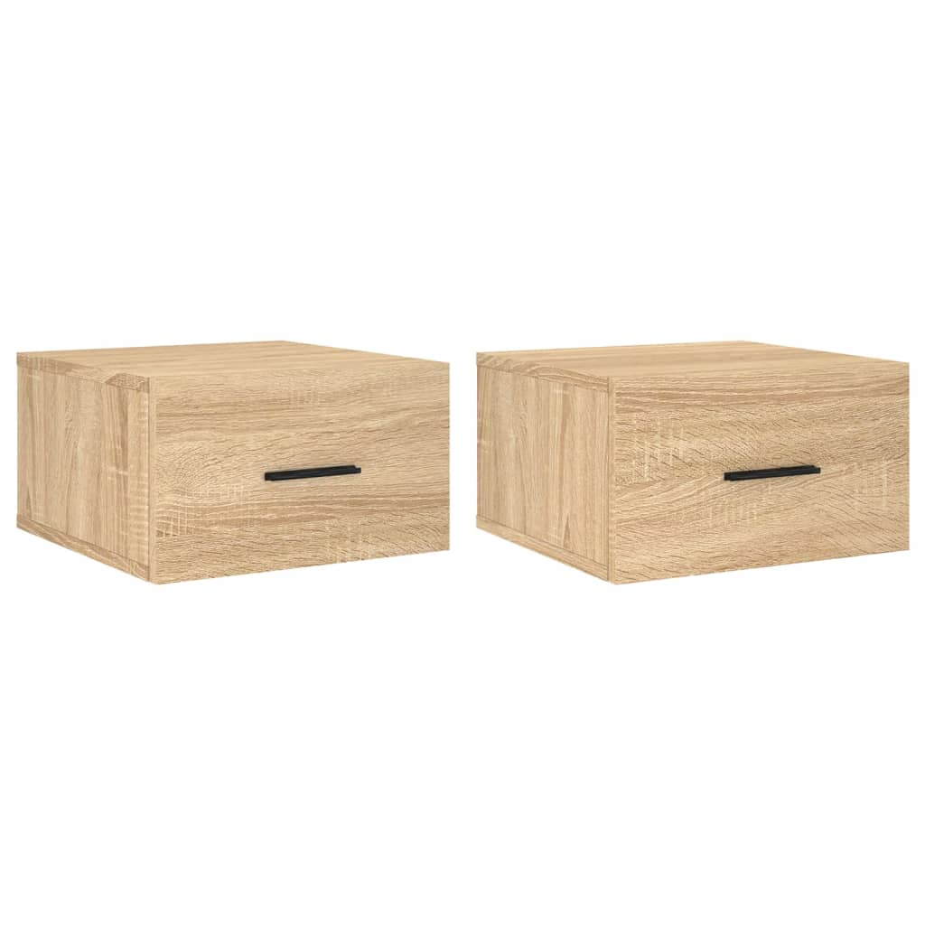 Wall-mounted Bedside Cabinets 2 pcs Sonoma Oak 35x35x20 cm