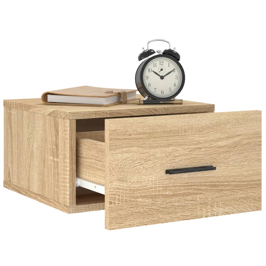 Wall-mounted Bedside Cabinets 2 pcs Sonoma Oak 35x35x20 cm
