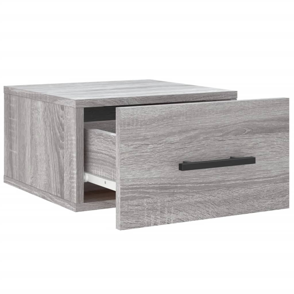 Wall-mounted Bedside Cabinet Grey Sonoma 35x35x20 cm