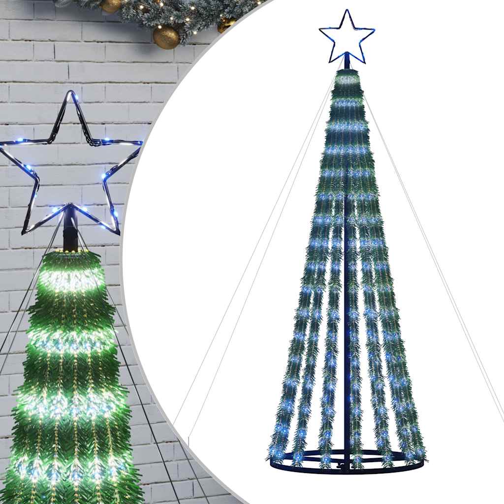 LED Christmas Tree 275 LEDs Blue 180 cm