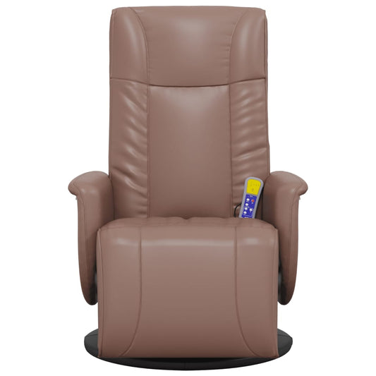 Massage Recliner Chair With Footrest Faux Leather