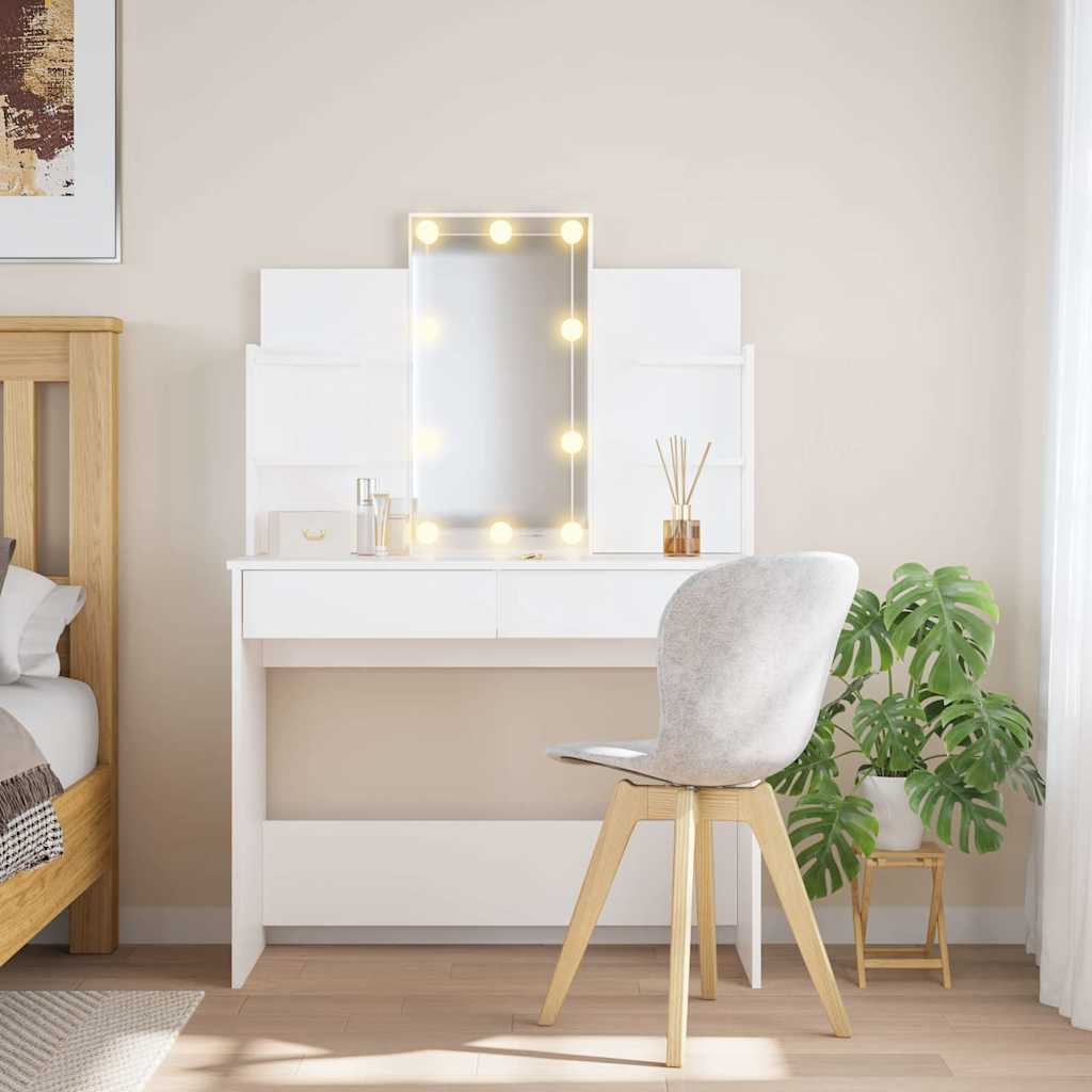 Dressing Table With Led Lights 96X40X142 Cm