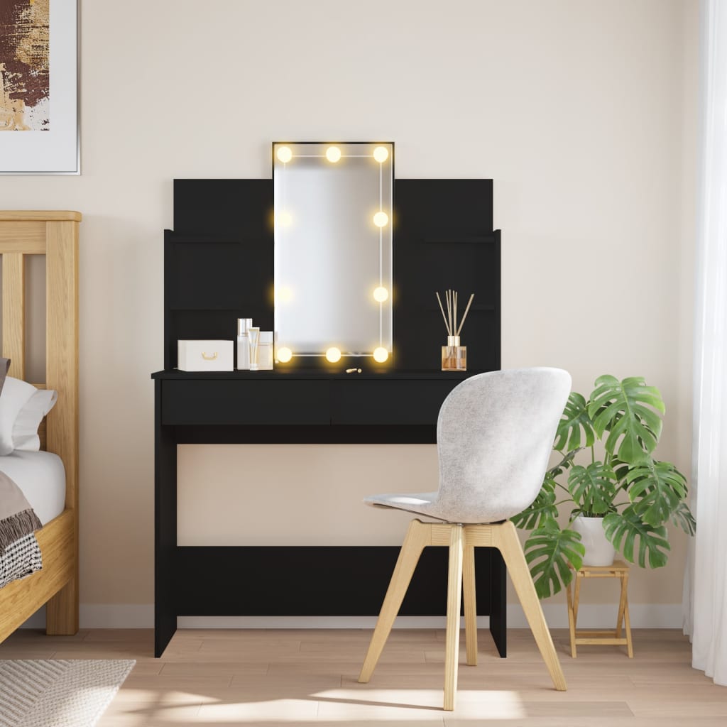 Dressing Table With Led Lights 96X40X142 Cm