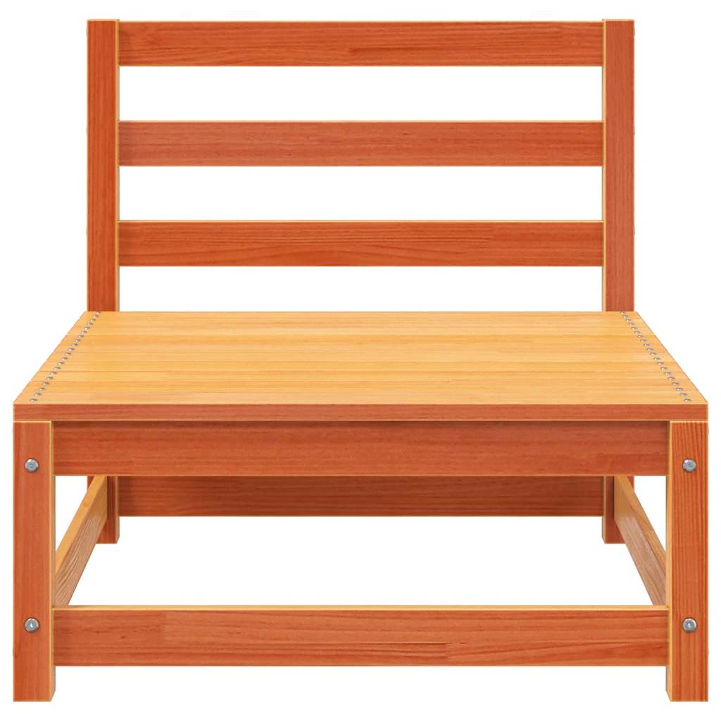 Garden Sofa Armless Wax Brown 70x70x67 cm Solid Wood Pine