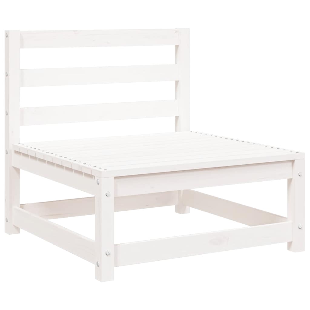 Garden Sofas Armless 2 pcs White 70x70x67 cm Solid Wood Pine
