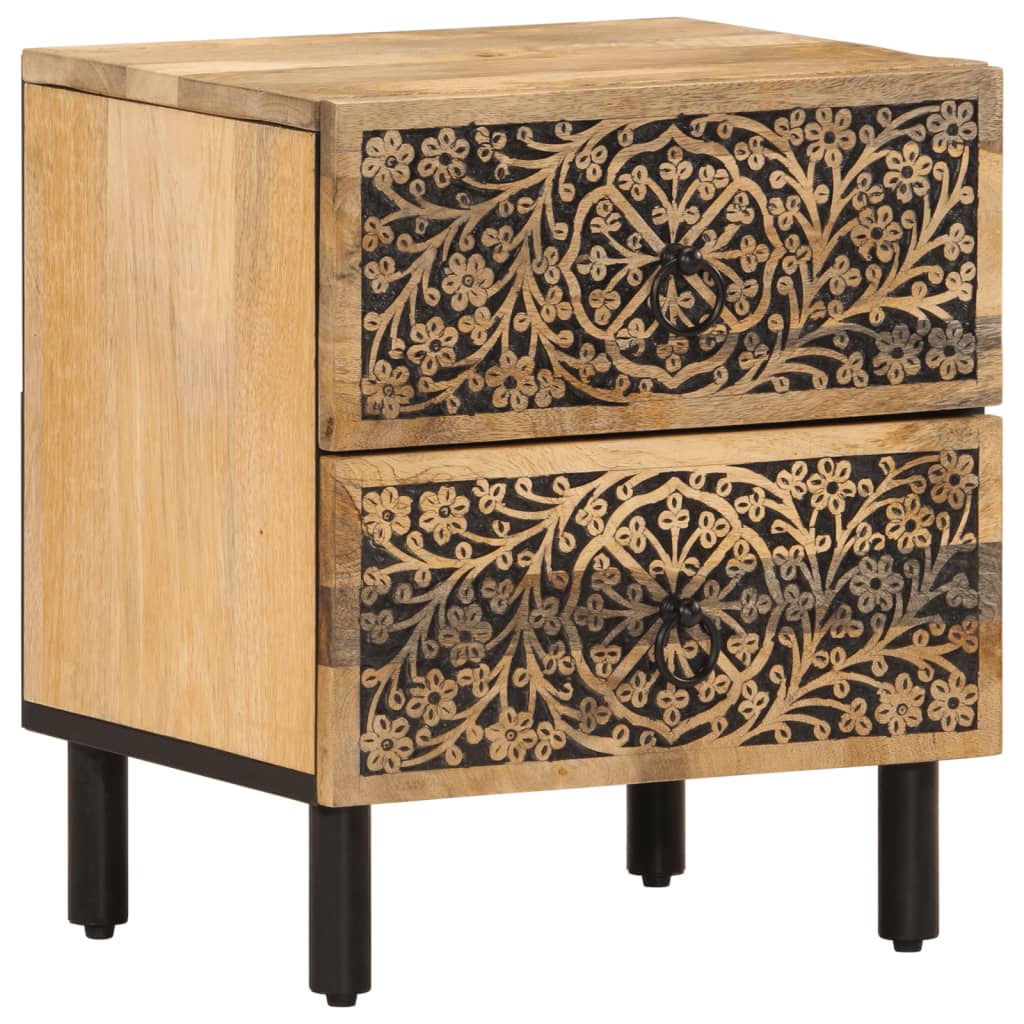 Bedside Cabinets 2 pcs 40x33x46 cm Solid Wood Mango