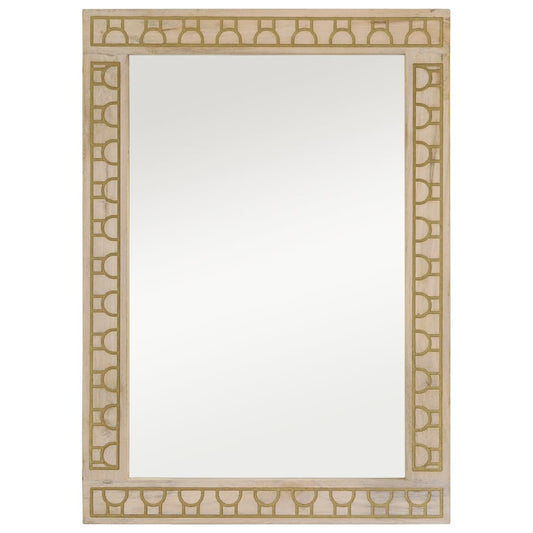 Bathroom Mirror 50X70X2.5 Cm Solid Wood Mango And Glass