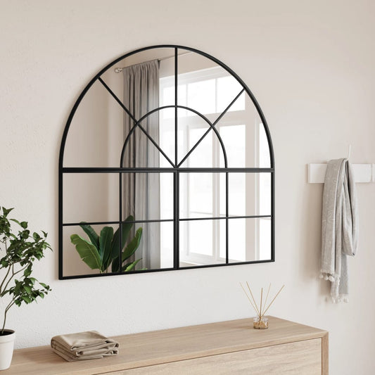 Wall Mirror Black Arch Iron