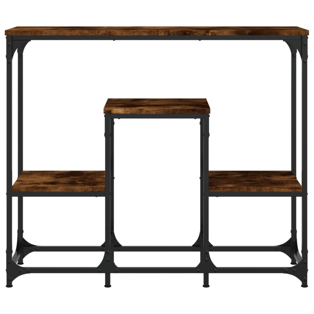 Console Table Smoked Oak 89.5x28x76 cm Engineered Wood