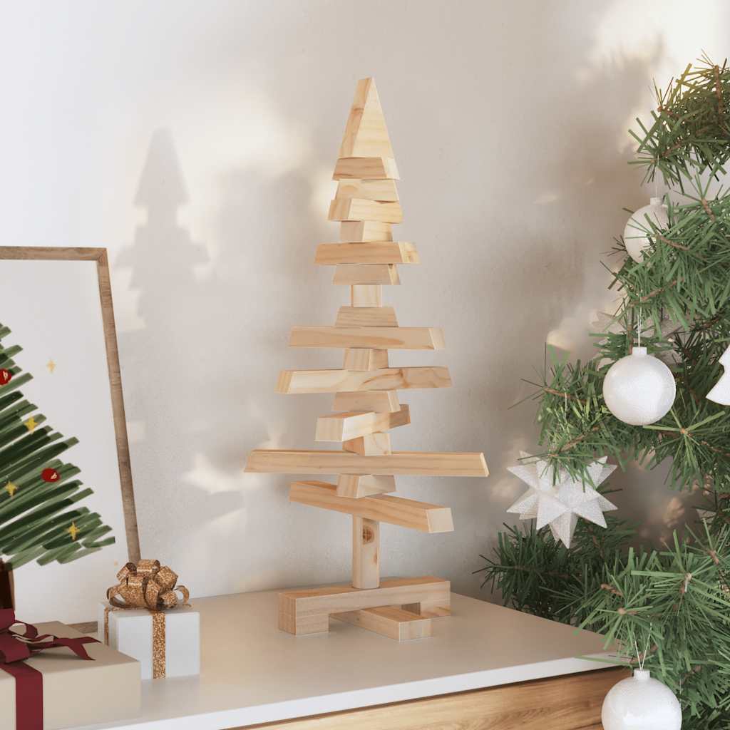 Wooden Christmas Tree for Decoration 60 cm Solid Wood Pine