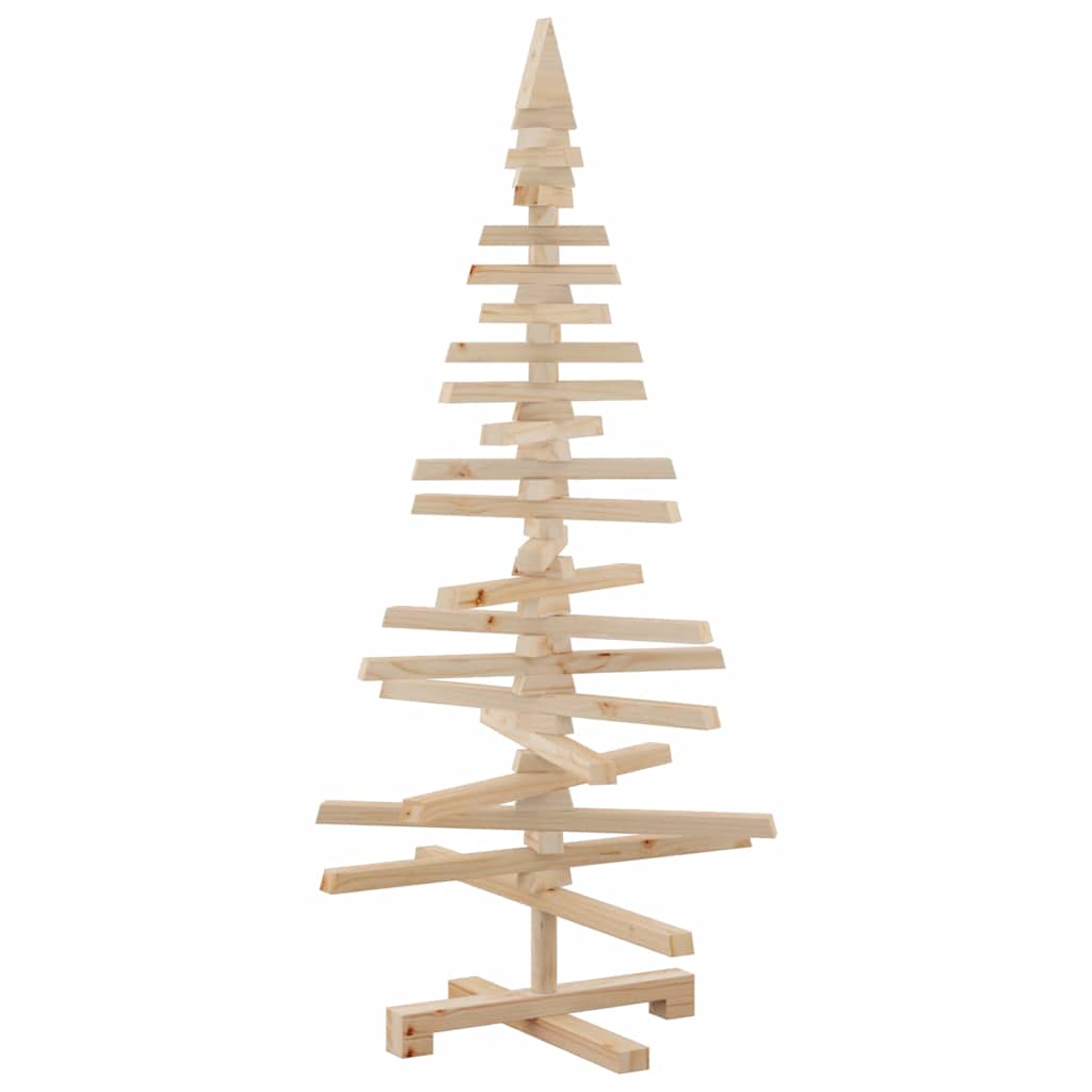 Wooden Christmas Tree for Decoration 120 cm Solid Wood Pine