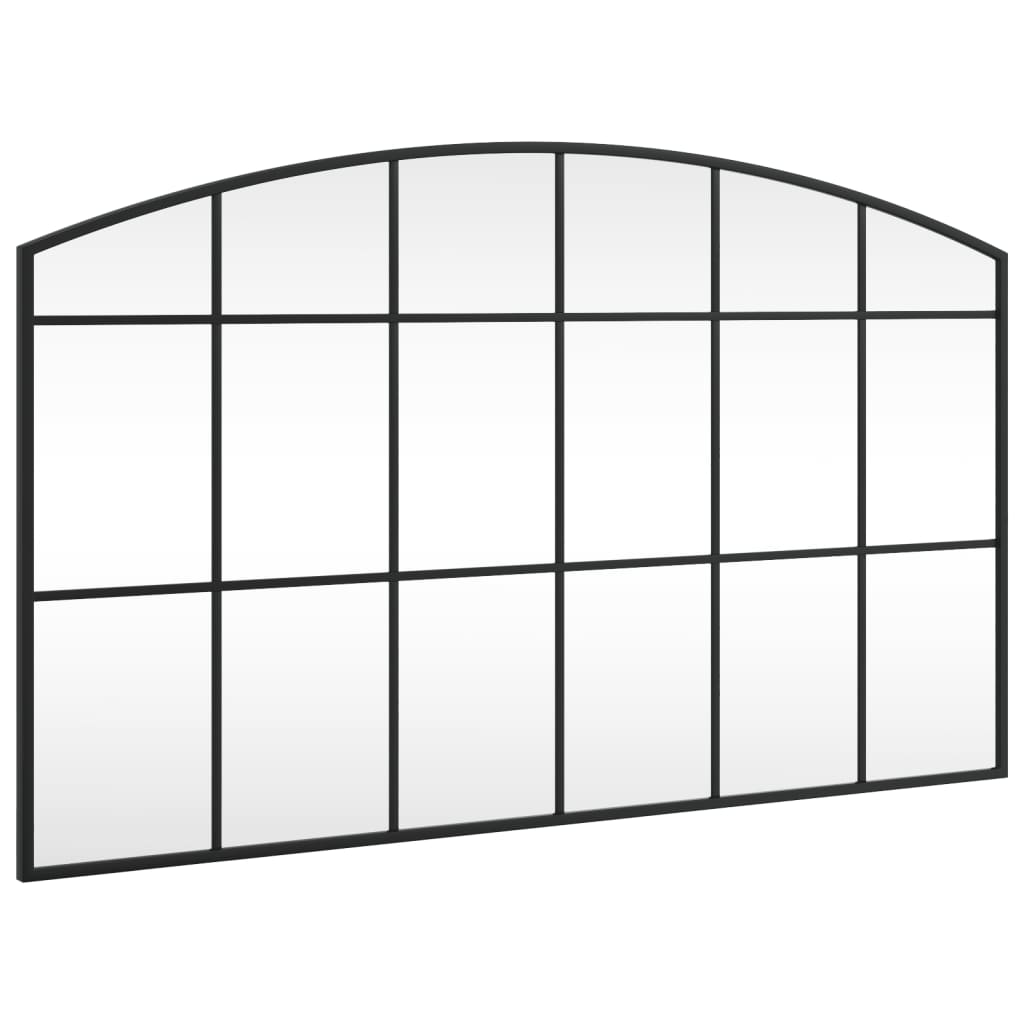 Wall Mirror Black Arch Iron