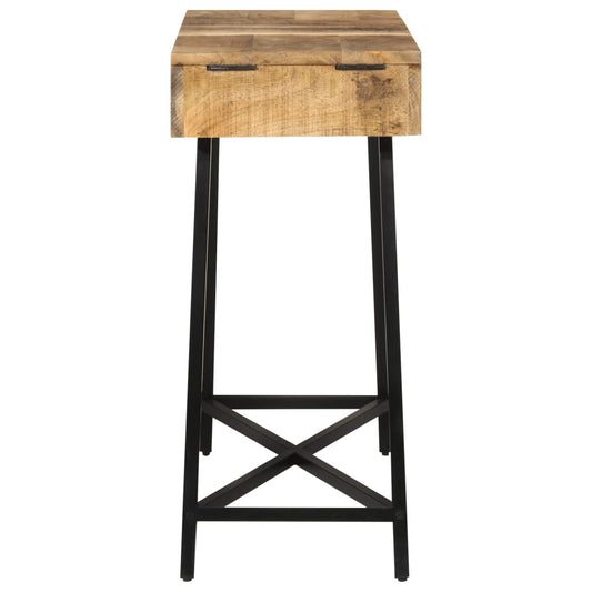 Dressing Table 105X35X75 Cm Solid Rough Mango Wood And Iron