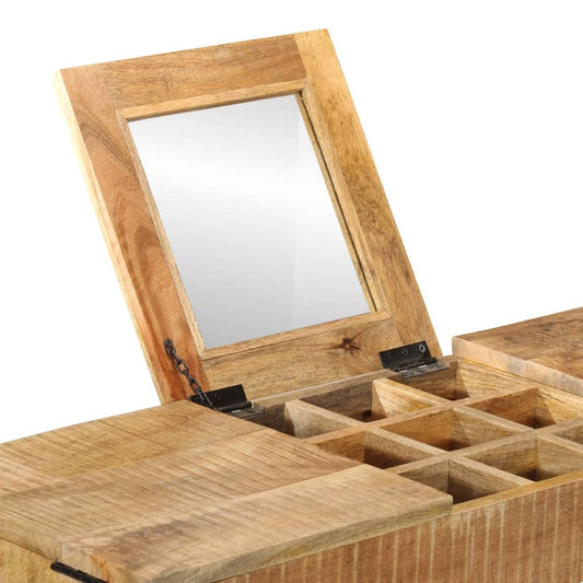 Dressing Table 105X35X75 Cm Solid Rough Mango Wood And Iron