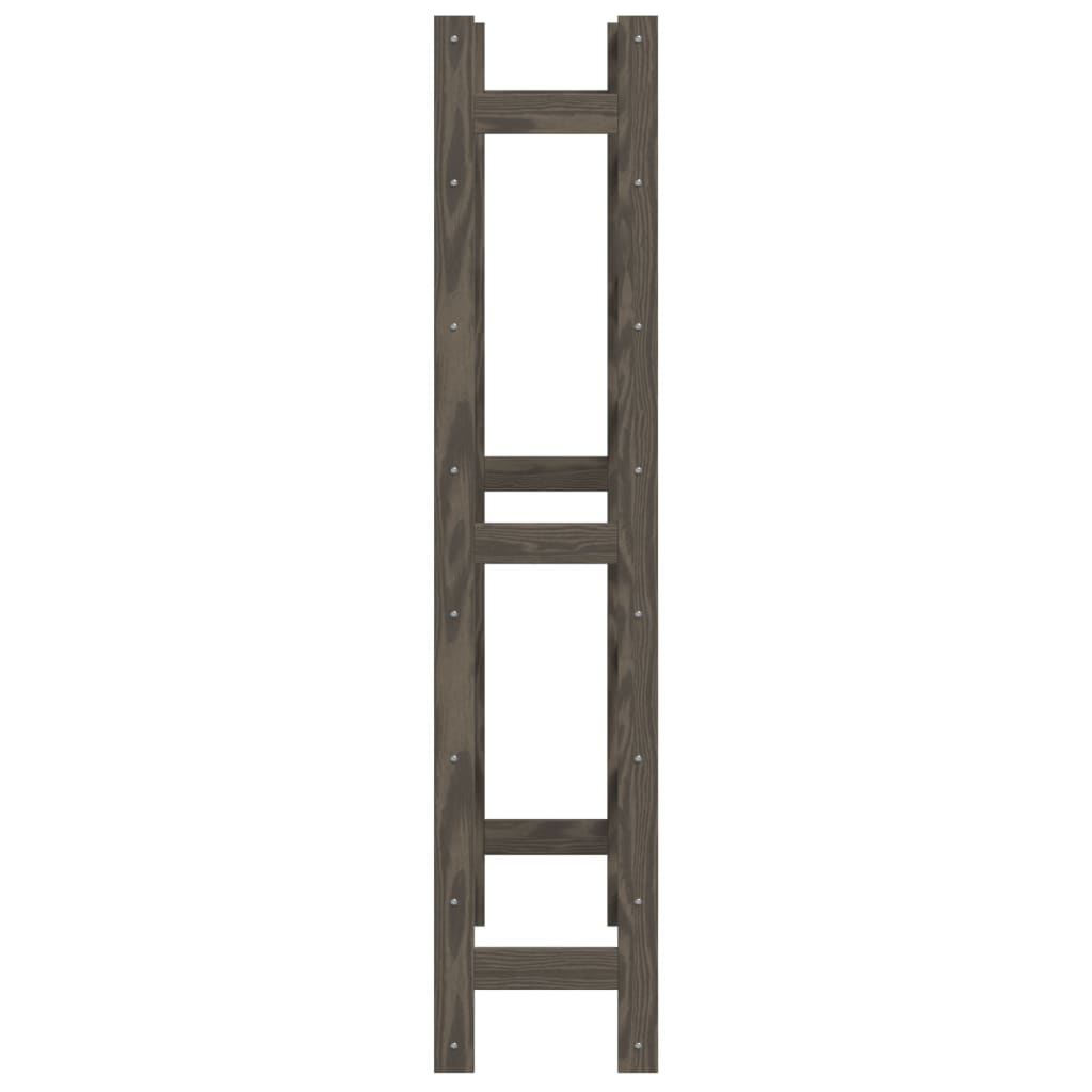 Wine Rack for 56 Bottles Grey Solid Wood Pine