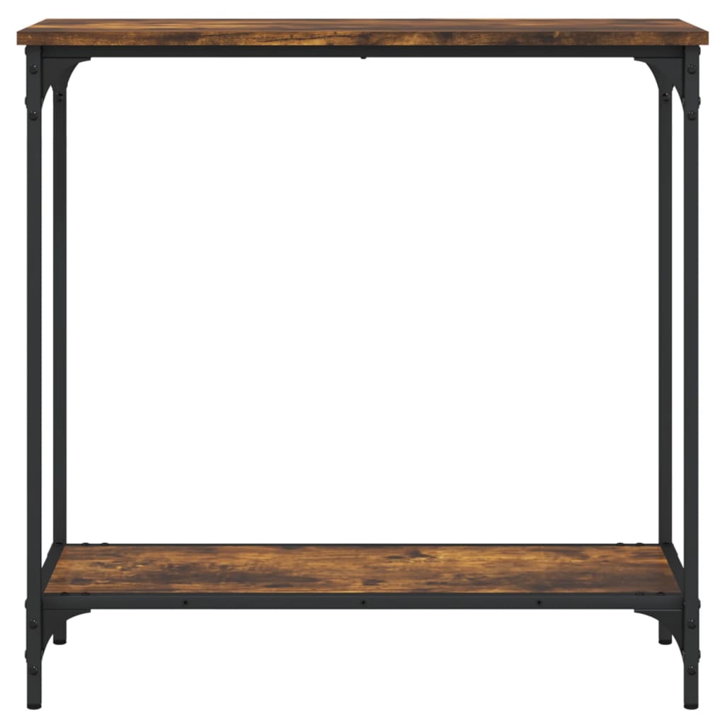 Console Table Smoked Oak 75x30.5x75 cm Engineered Wood