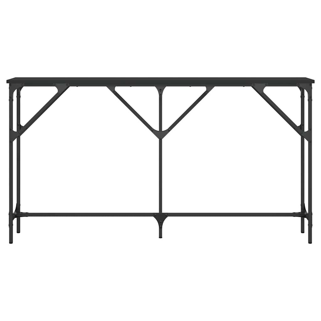 Console Table Black 140x23x75 cm Engineered Wood