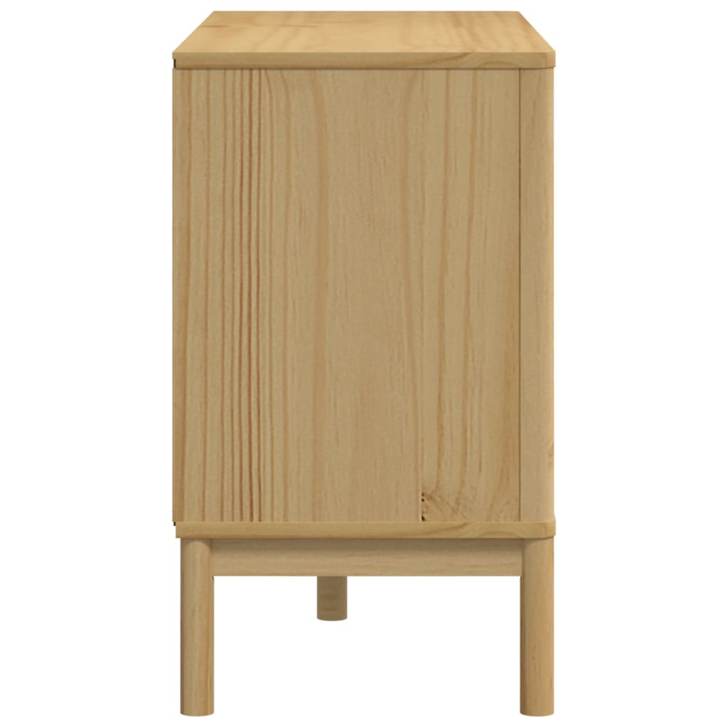 Chest of Drawers FLORO Wax Brown Solid Wood Pine
