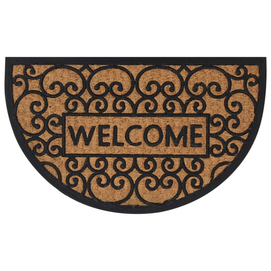 Door Mat Half Round 45X75 Cm Rubber And Coir