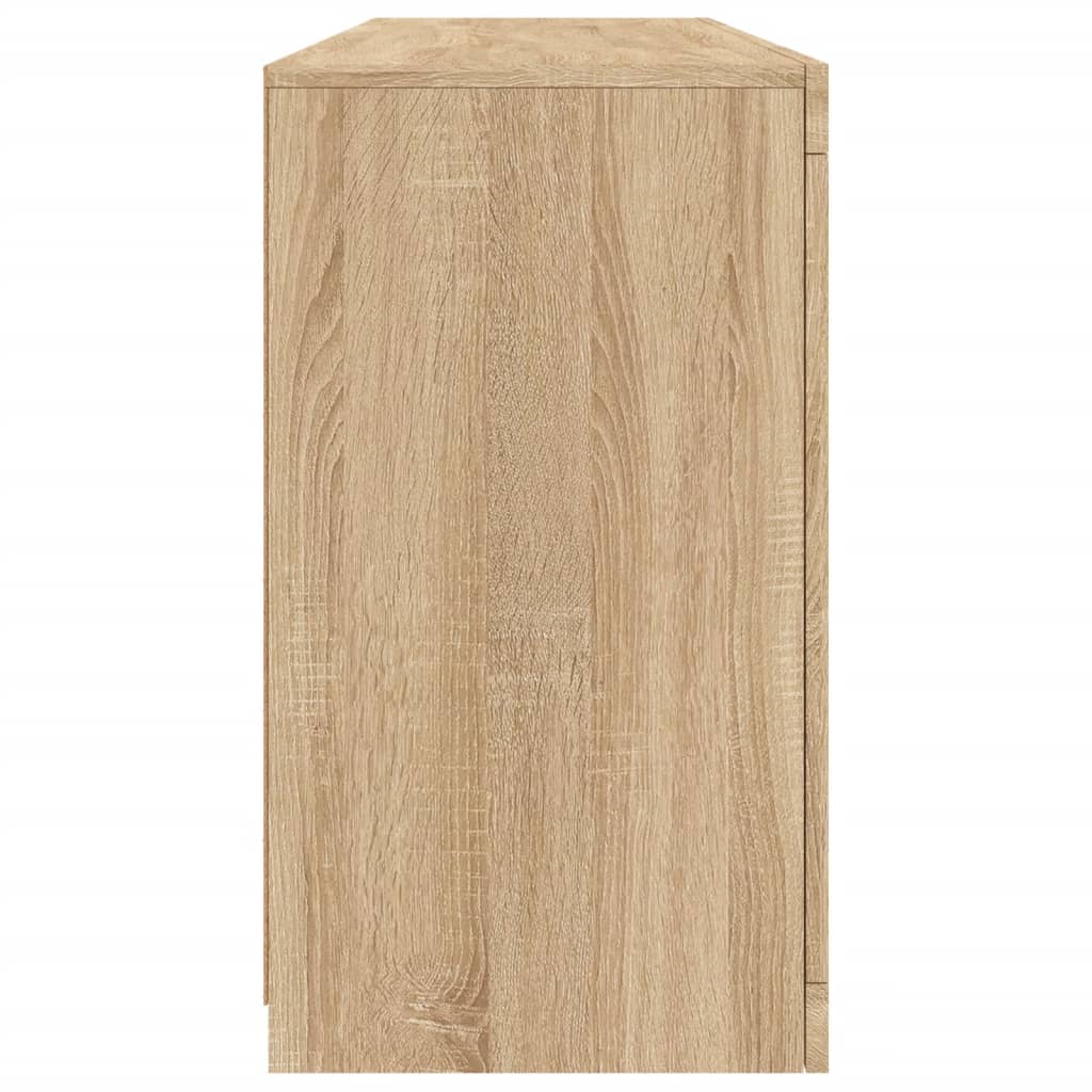 Sideboard with LED Lights Sonoma Oak 163x37x67 cm