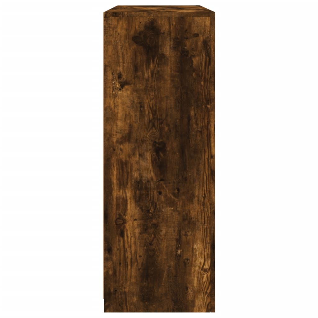 Sideboards with LED Lights 3 pcs Smoked Oak Engineered Wood